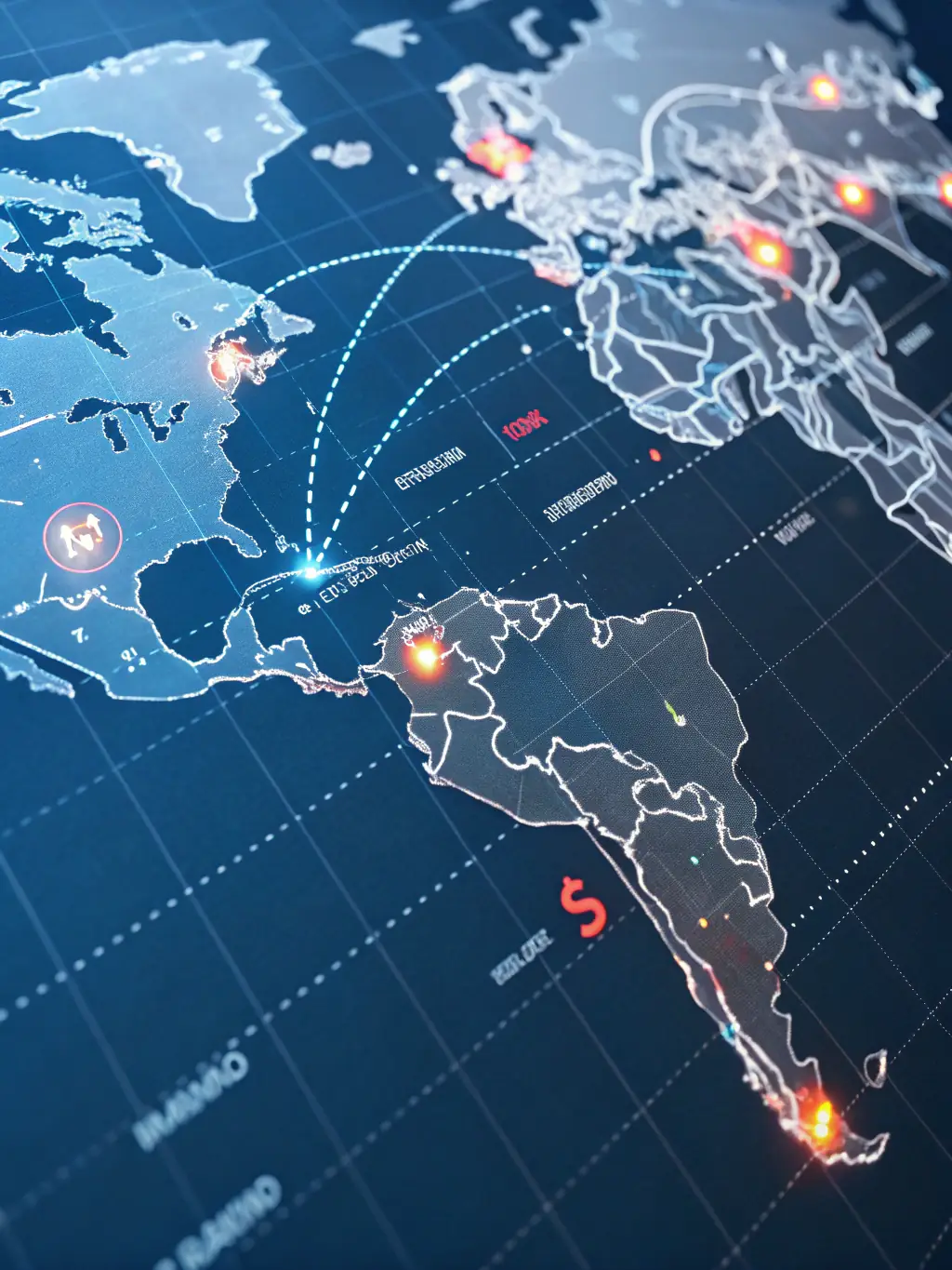A world map highlighting RePolyBuild International's key import and export locations, emphasizing its global reach and network.